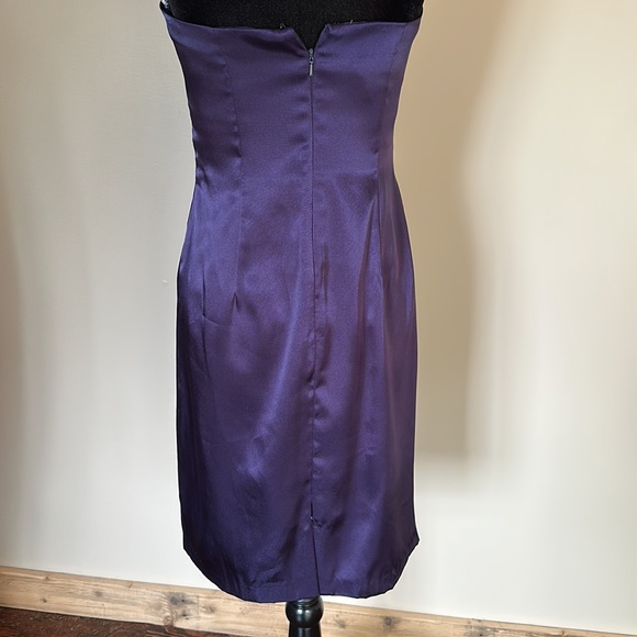 DAVID’S BRIDAL Purple Formal Strapless Dress - Picture 4 of 8